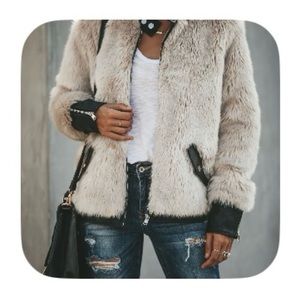 Faux fur jacket